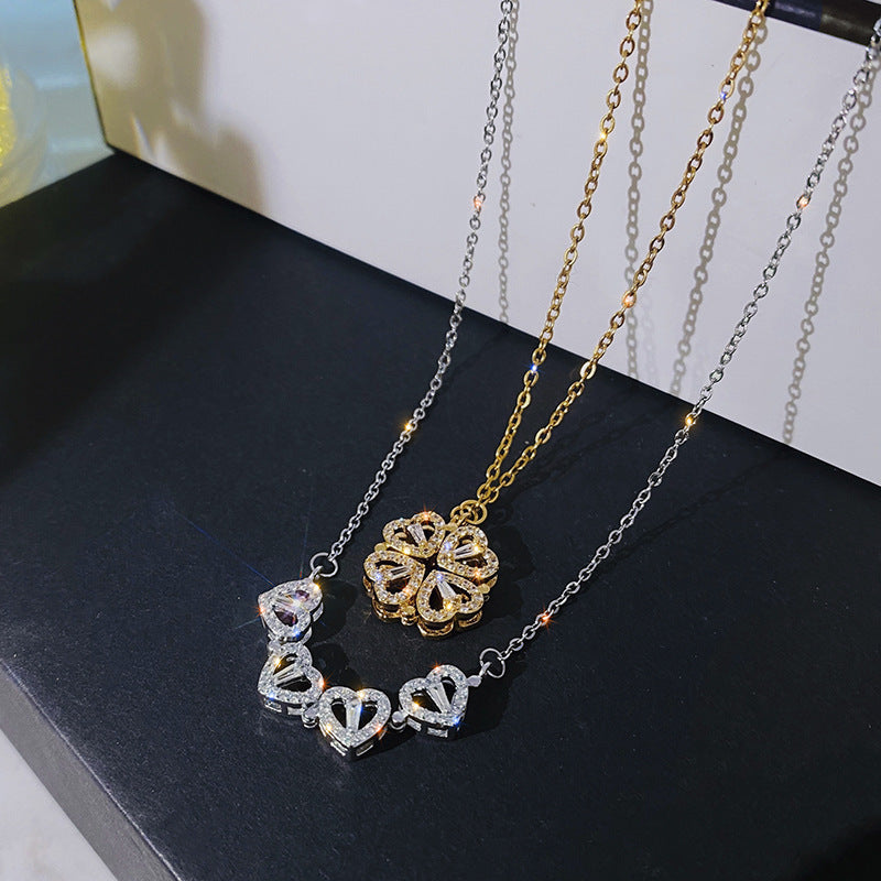 COLLAR TREBOL CORAZON